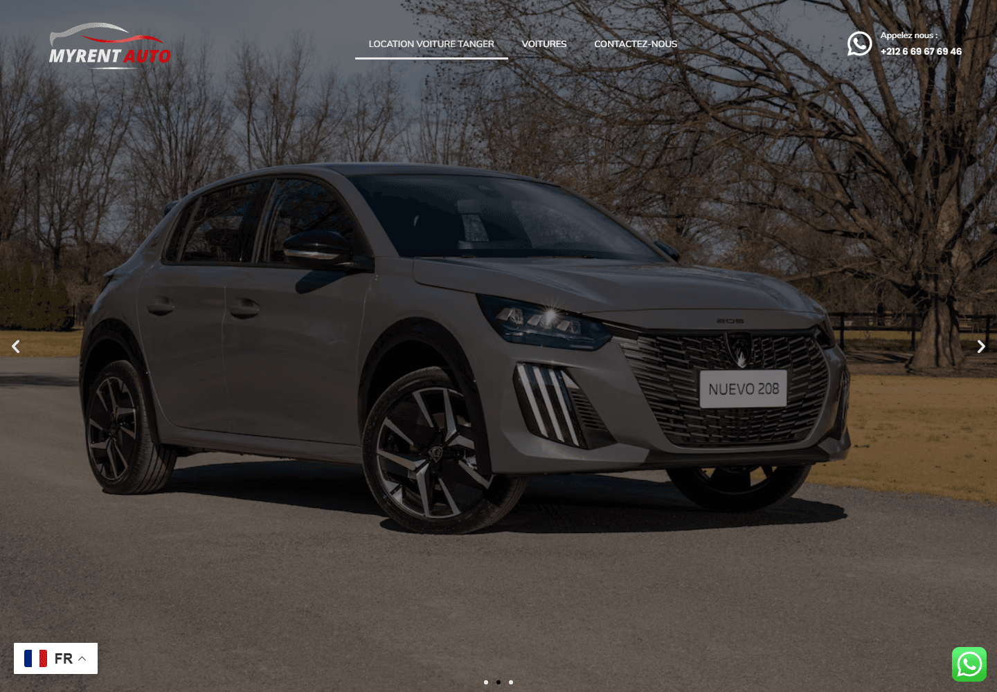 MyRentAuto website homepage preview